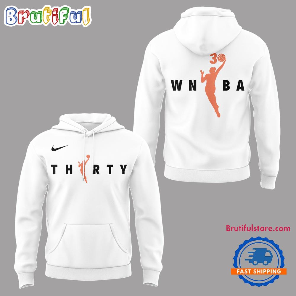 Wnba Celebrates Season 30 Limited Edition White Hoodie