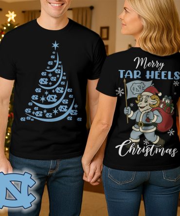 North Carolina Tar Heels , Premium Ncaa Merry Christmas 3D Shirt Hi