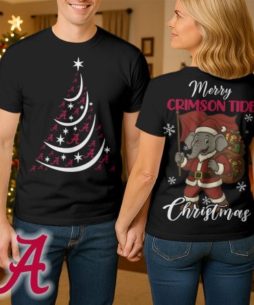 Alabama Crimson Tide , Premium Ncaa Merry Christmas 3D Shirt Hi