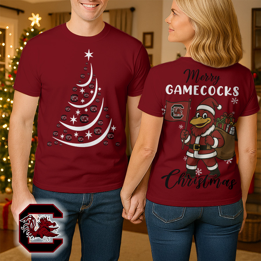 South Carolina Gamecocks , Premium Ncaa Merry Christmas 3D Shirt Hi
