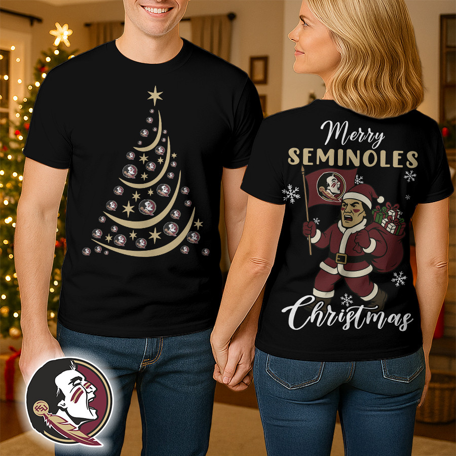 Florida State Seminoles , Premium Ncaa Merry Christmas 3D Shirt Hi
