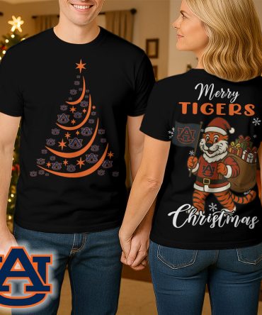 Auburn Tigers , Premium Ncaa Merry Christmas 3D Shirt Hi