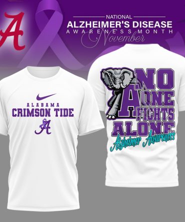 Alabama Crimson Tide , Premium Ncaa Alzheimer Awareness November T-Shirt Mm