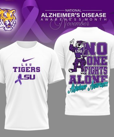 Lsu Tigers , Premium Ncaa Alzheimer Awareness November T-Shirt Mm