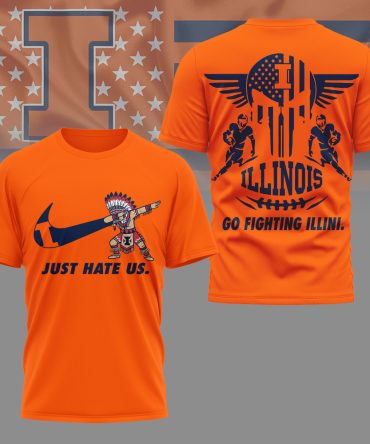 Illinois Fighting Illini , Premium Ncaa Just Hate Us T-Shirt Mm