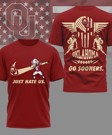 Oklahoma Sooners , Premium Ncaa Just Hate Us T-Shirt Mm