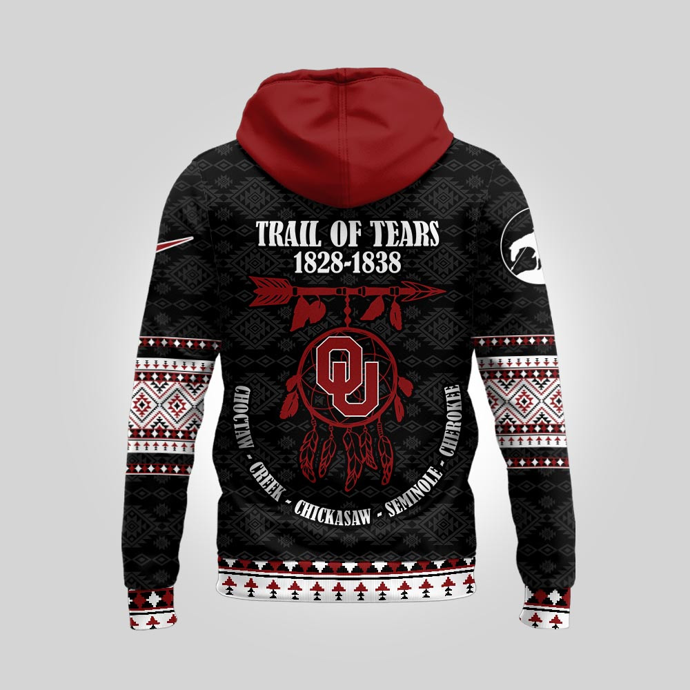 Oklahoma Sooners , Premium Ncaa Trail Of Tears Awareness 3D Hoodie Mm