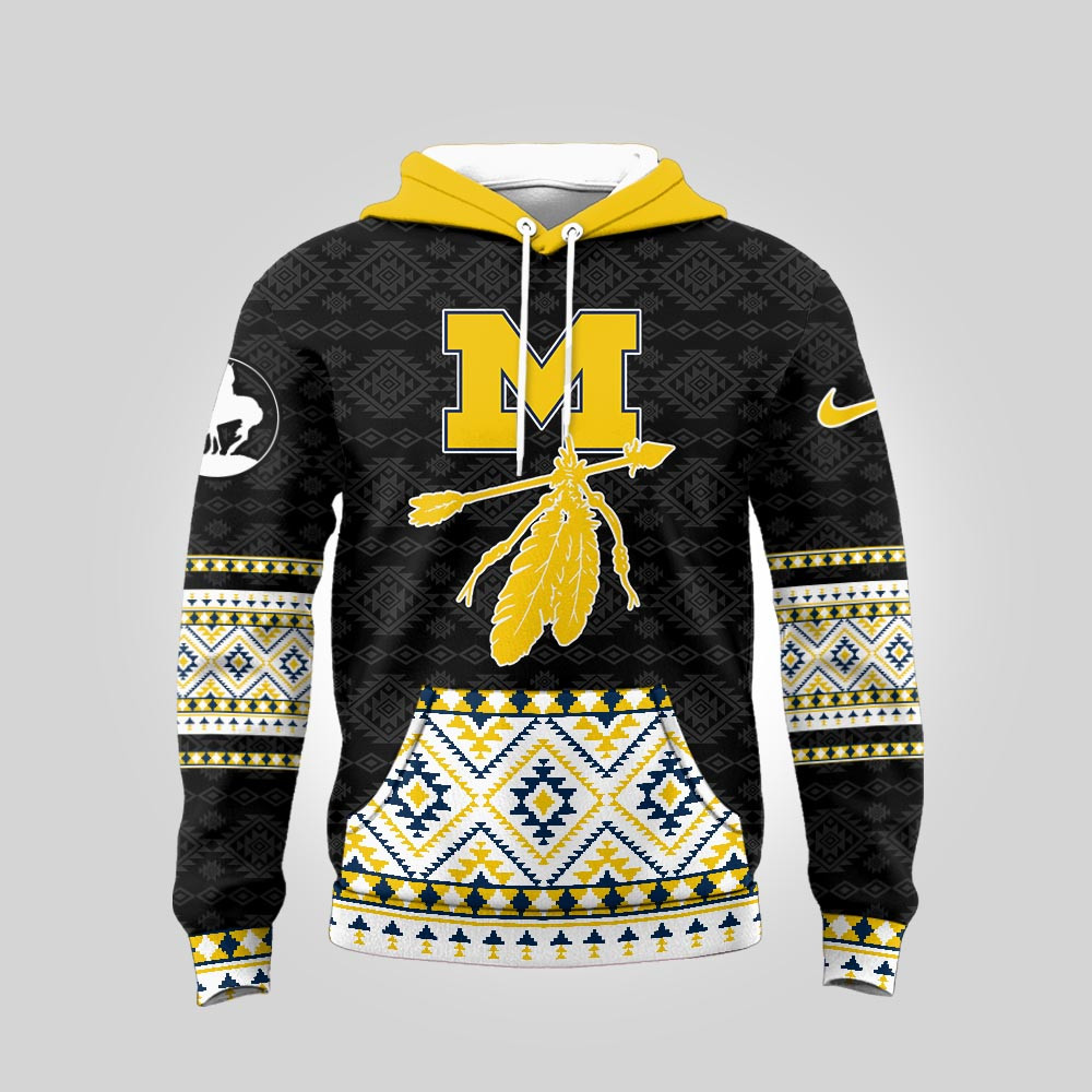Michigan Wolverines , Premium Ncaa Trail Of Tears Awareness 3D Hoodie Mm