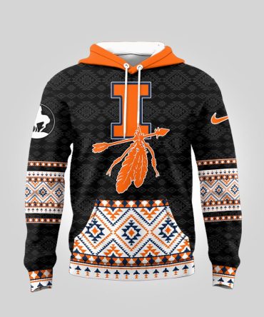 Illinois Fighting Illini , Premium Ncaa Trail Of Tears Awareness 3D Hoodie Mm