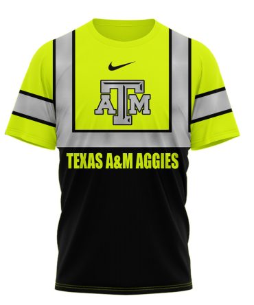 Texas A&M Aggies , Premium Ncaa Hi Vis Safety 3D Shirt Hi
