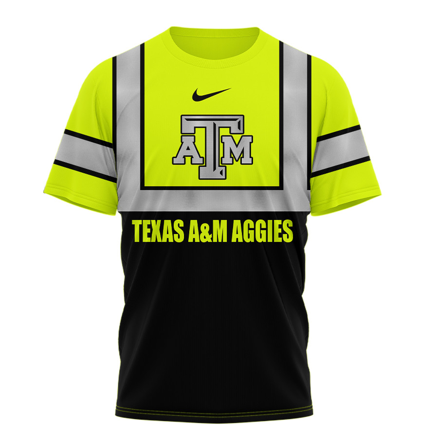 Texas A&M Aggies , Premium Ncaa Hi Vis Safety 3D Shirt Hi