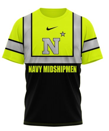 Navy Midshipmen , Premium Ncaa Hi Vis Safety 3D Shirt Hi