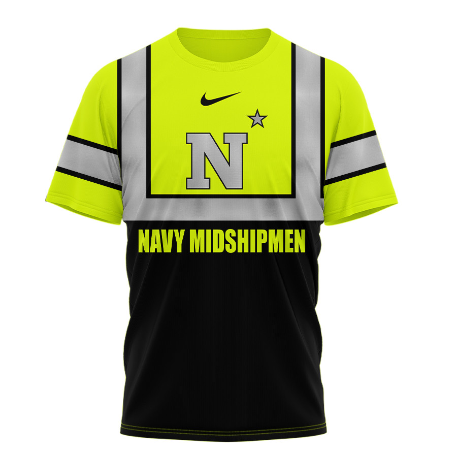 Navy Midshipmen , Premium Ncaa Hi Vis Safety 3D Shirt Hi