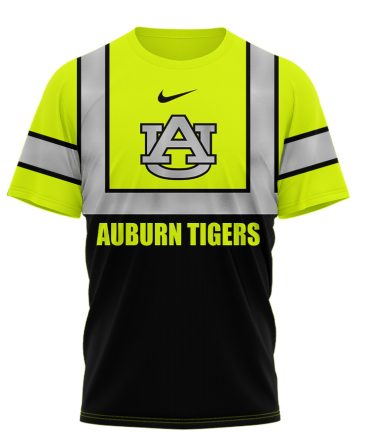Auburn Tigers , Premium Ncaa Hi Vis Safety 3D Shirt Hi
