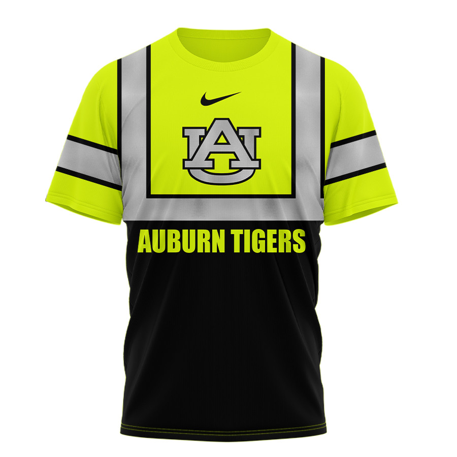 Auburn Tigers , Premium Ncaa Hi Vis Safety 3D Shirt Hi