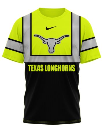 Texas Longhorns , Premium Ncaa Hi Vis Safety 3D Shirt Hi