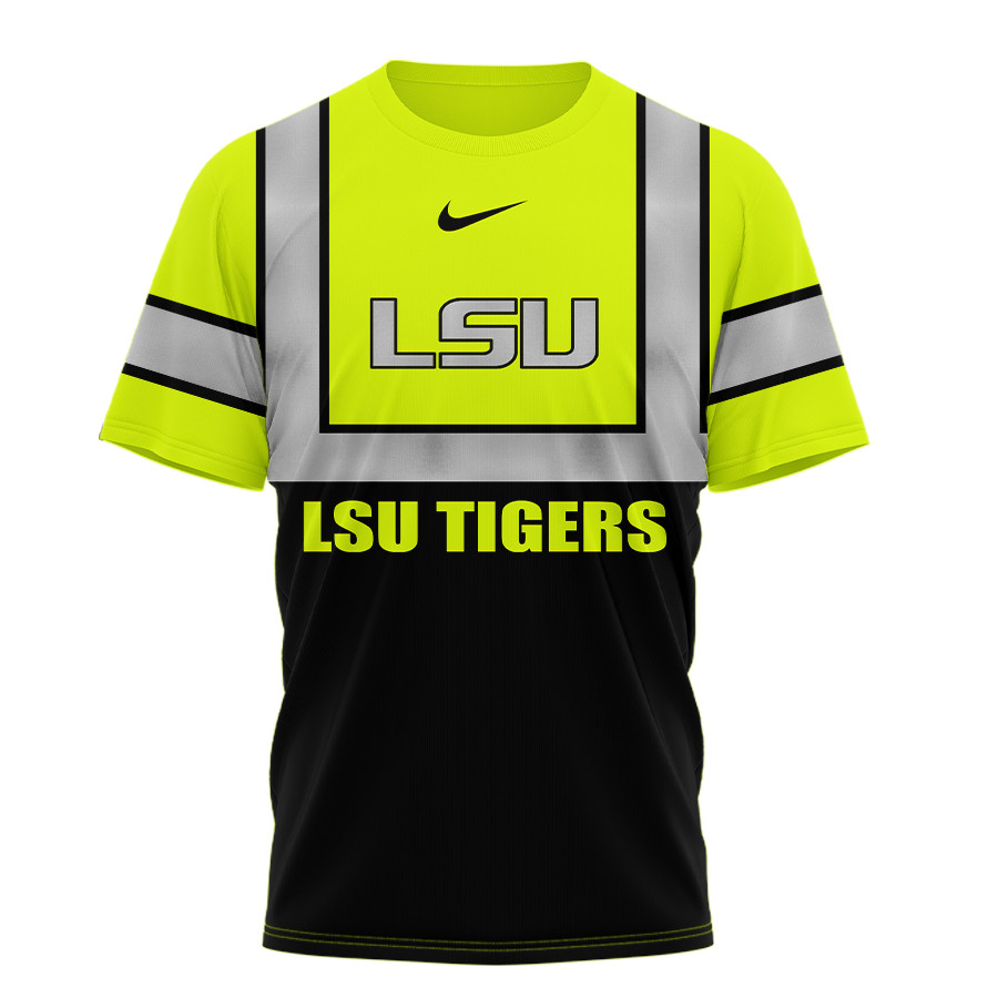 Lsu Tigers , Premium Ncaa Hi Vis Safety 3D Shirt Hi