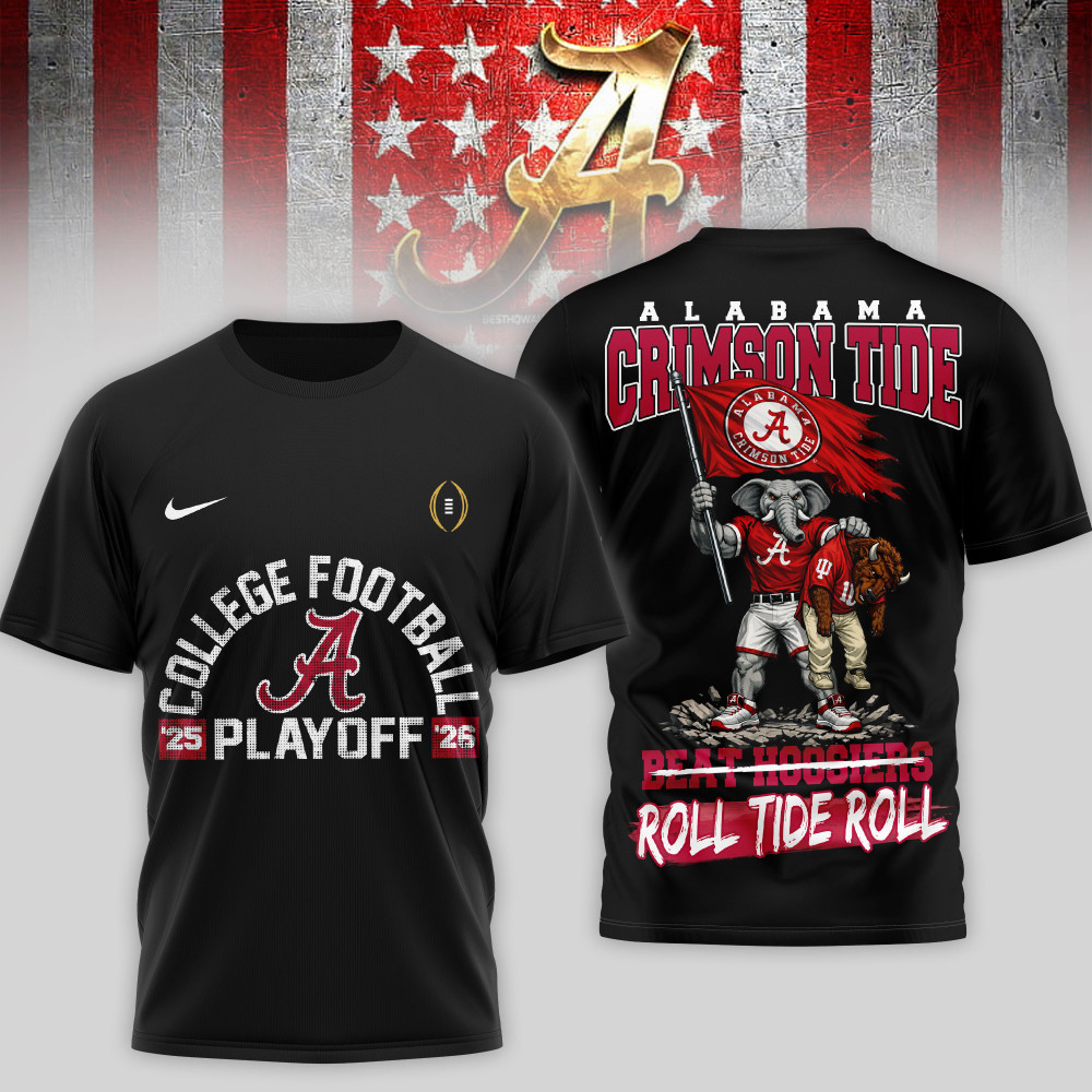 Alabama Crimson Tide , Premium Ncaa College Football Playoffs 3D T-Shirt Td