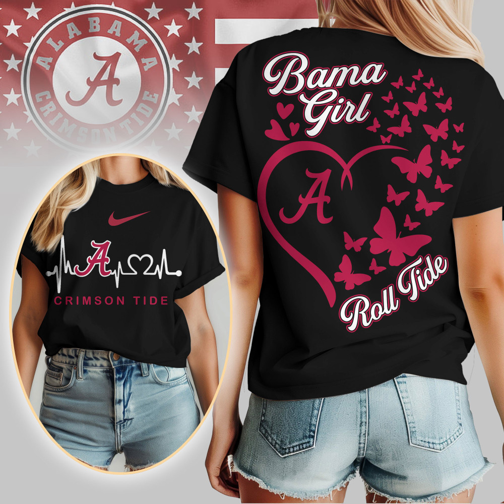 Alabama Crimson Tide , Premium Ncaa Bama Girl Women T-Shirt Td