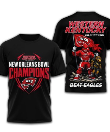 Western Kentucky Hilltoppers , Premium Ncaa New Orleans Bowl Champions 3D T-Shirt Td