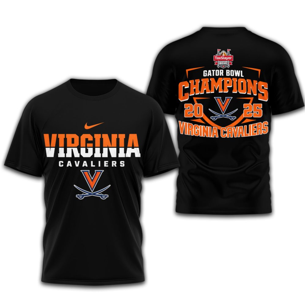Virginia Cavaliers , Premium Ncaa Gator Bowl Champions 3D Shirt Td