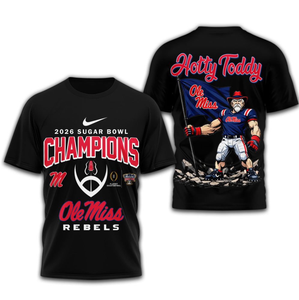 Ole Miss Rebels , Premium Ncaa 2026 Sugar Bowl Champions 3D Shirt Td