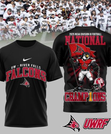 Wisconsin-River Falls Falcons , Premium 2025 Ncaa Division Iii Football National Champions 3D Shirt Td