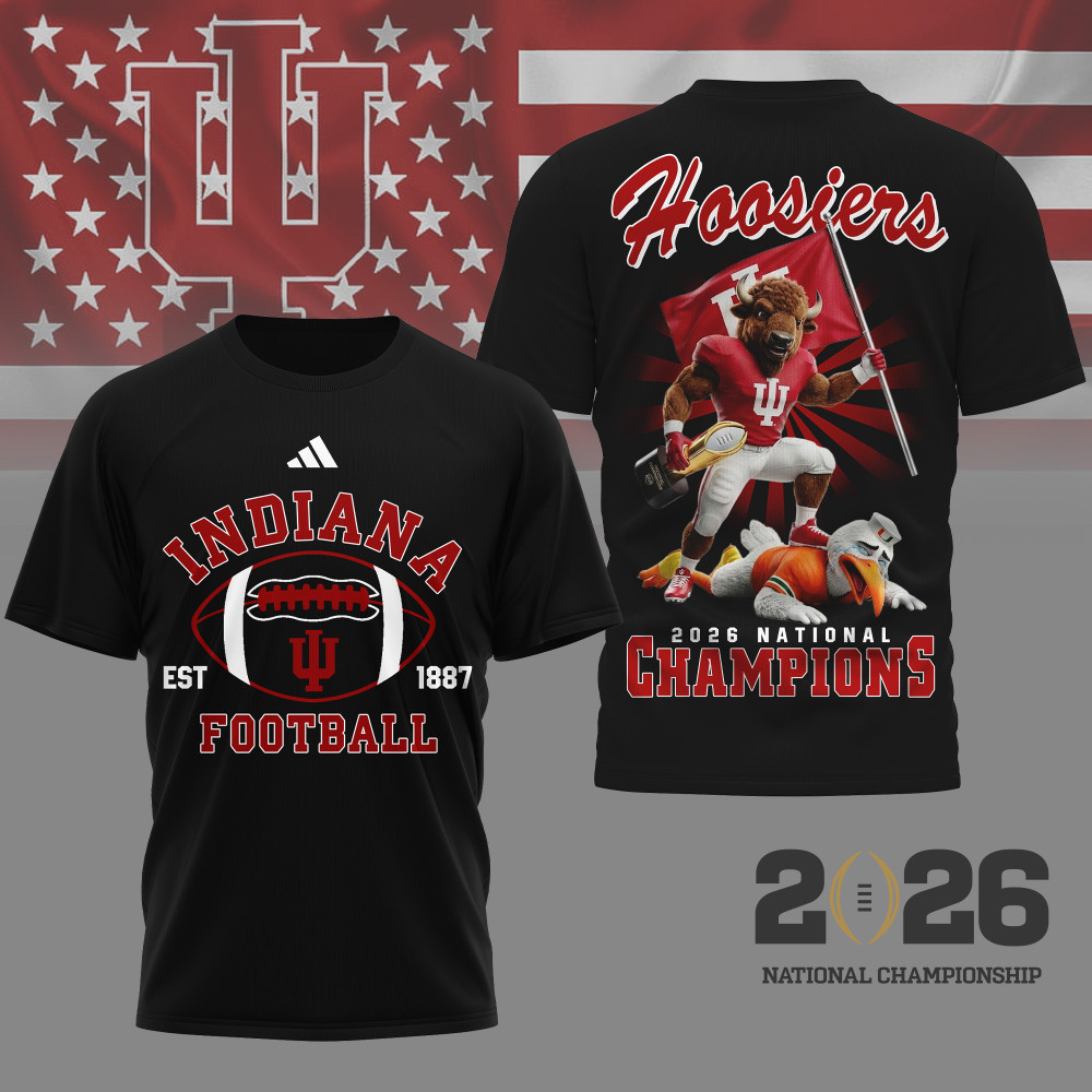 Indiana Hoosiers , Premium Ncaa 2026 Cfp National Champions 3D Shirt Ny