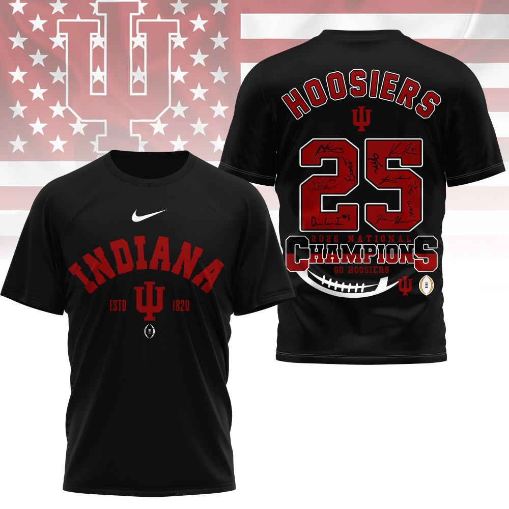 Indiana Hoosiers , Premium Ncaa 2026 Cfp National Champions 3D Shirt Ny