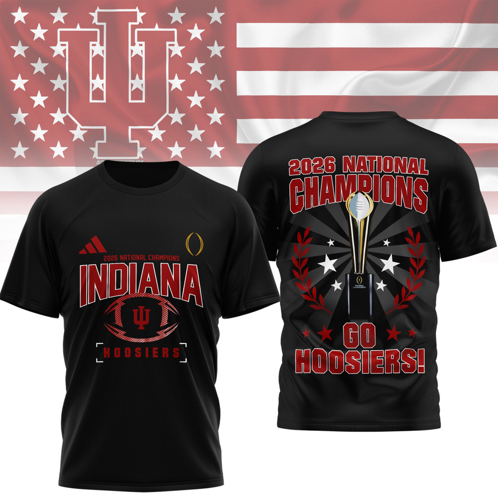 Indiana Hoosiers , Premium Ncaa 2026 Cfp National Champions 3D Shirt Ny