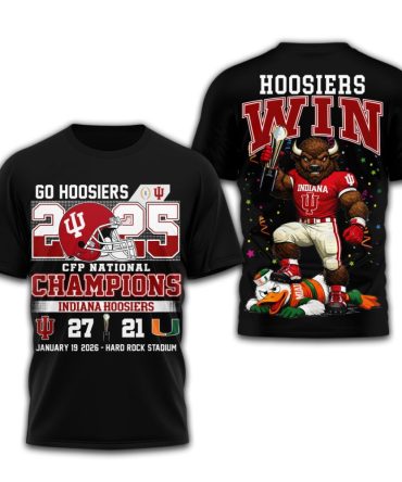 Indiana Hoosiers , Premium Ncaa 2026 Cfp National Champions 3D Shirt Td