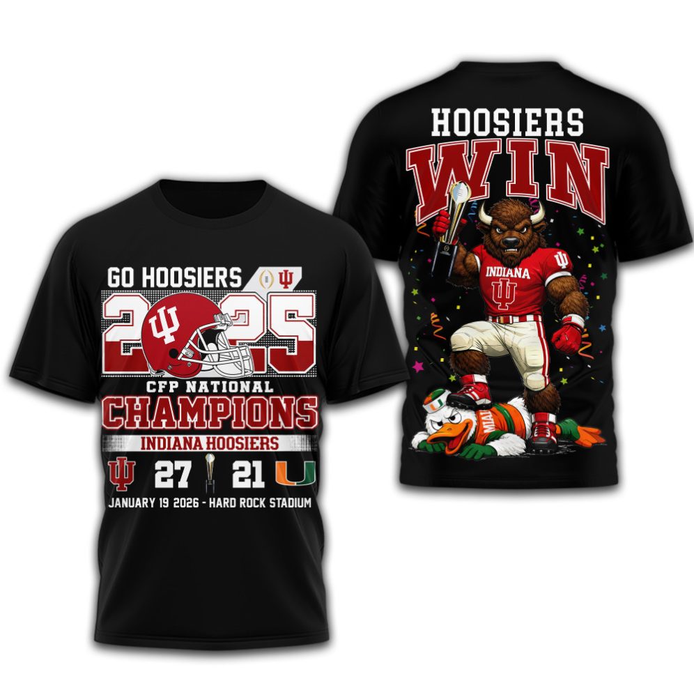 Indiana Hoosiers , Premium Ncaa 2026 Cfp National Champions 3D Shirt Td