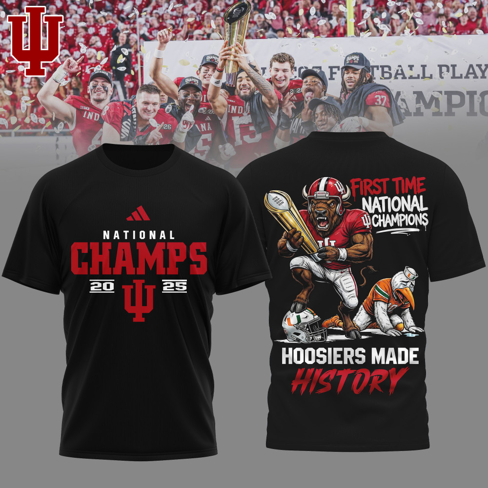 Indiana Hoosiers , Premium Ncaa 2026 Cfp National Champions 3D Shirt Ny