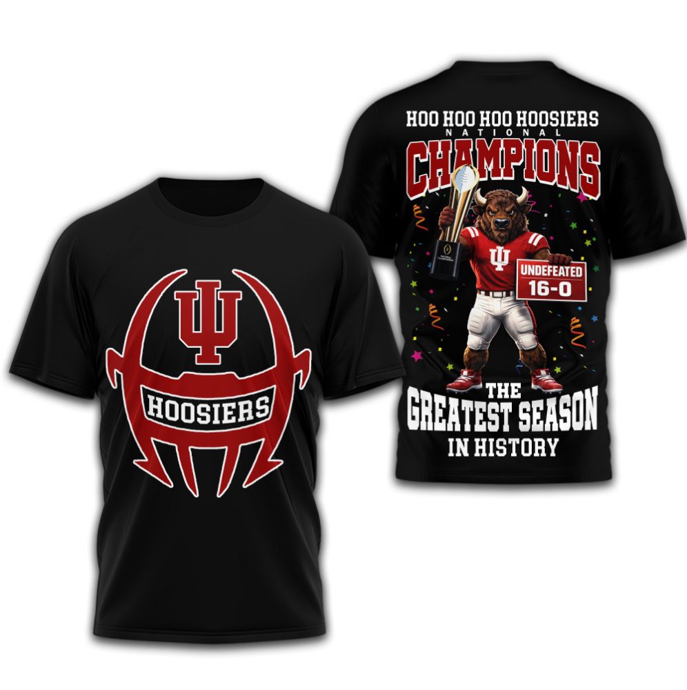 Indiana Hoosiers , Premium Ncaa 2026 Cfp National Champions 3D Shirt Td