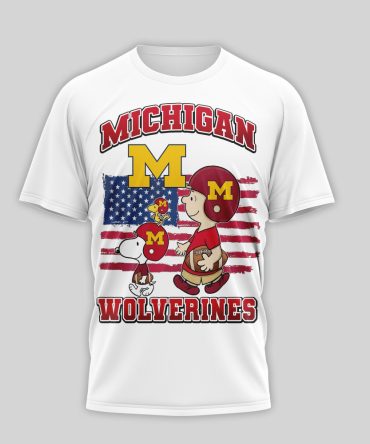 Michigan Wolverines , Premium Ncaa America 250 With Snoopy 3D Shirt Nth1