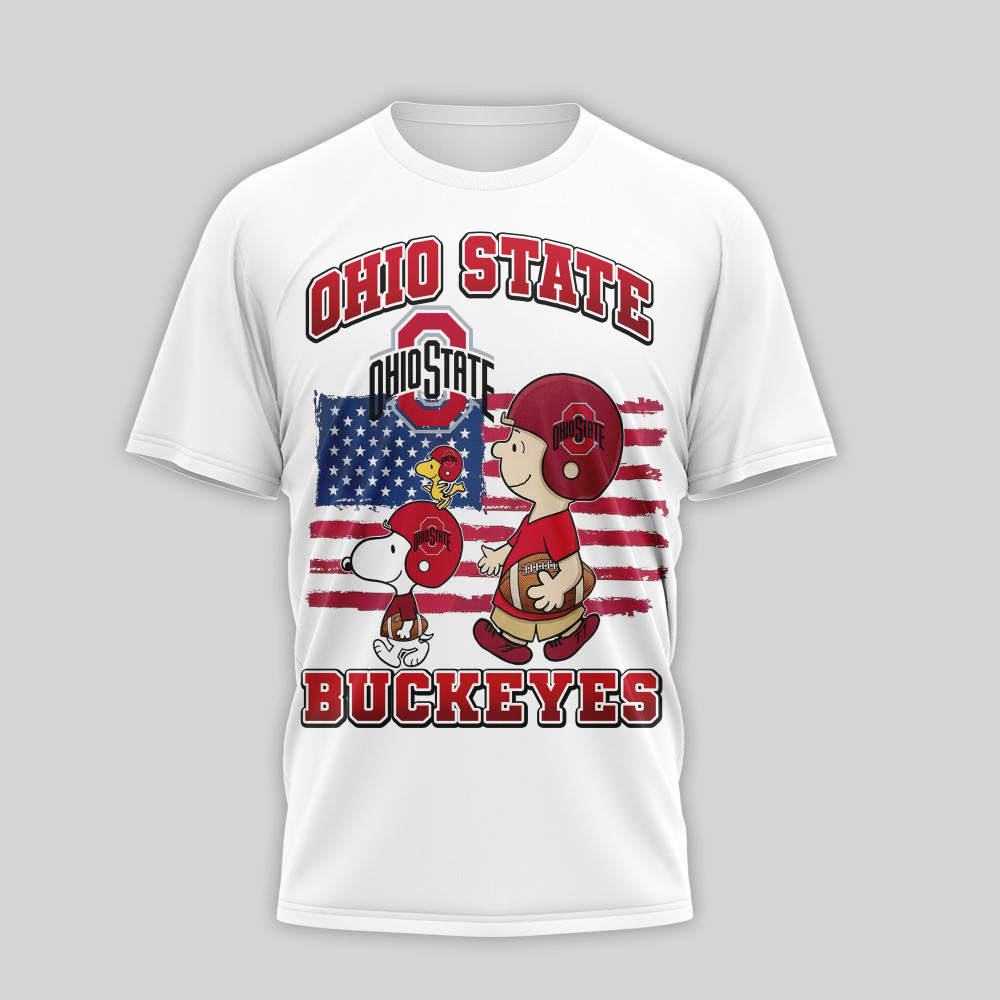 Ohio State Buckeyes , Premium Ncaa America 250 With Snoopy 3D Shirt Nth1