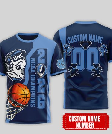 North Carolina Tar Heels , Premium Ncaa Court Kings 2026 3D T-Shirt Nth1