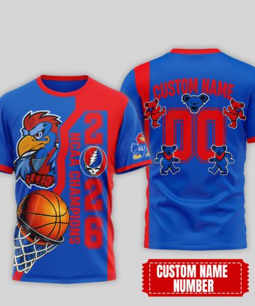 Kansas Jayhawks , Premium Ncaa Court Kings 2026 3D T-Shirt Nth1