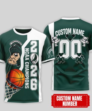 Michigan State Spartans , Premium Ncaa Court Kings 2026 3D T-Shirt Nth1