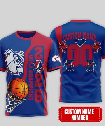 Gonzaga Bulldogs , Premium Ncaa Court Kings 2026 3D T-Shirt Nth1