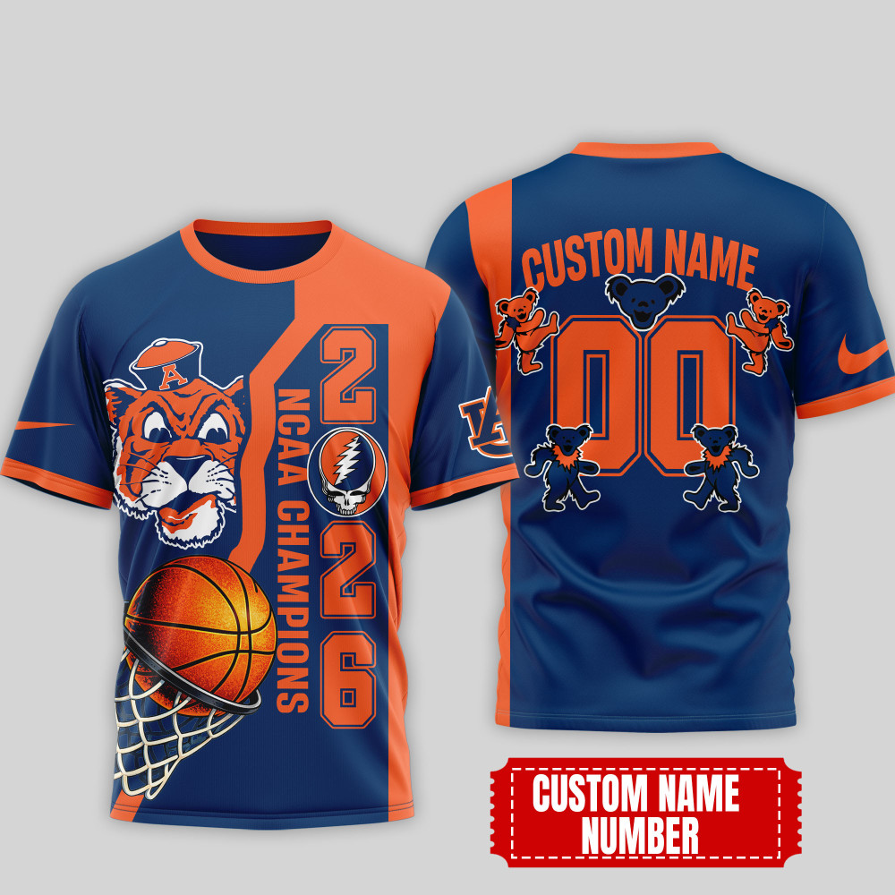 Auburn Tigers , Premium Ncaa Court Kings 2026 3D T-Shirt Nth1
