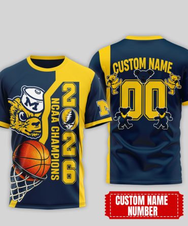Michigan Wolverines , Premium Ncaa Court Kings 2026 3D T-Shirt Nth1