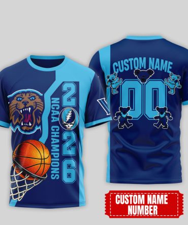 Villanova Wildcats , Premium Ncaa Court Kings 2026 3D T-Shirt Nth1