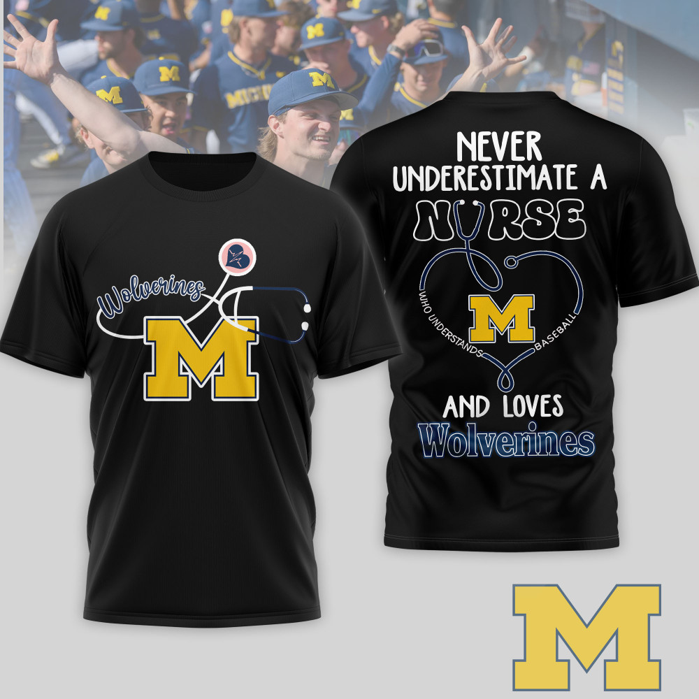 Michigan Wolverines , Premium Ncaa Game Day Nurse 3D T-Shirt Nth1