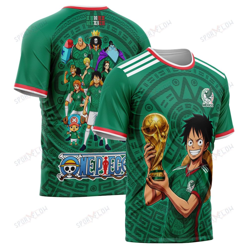 Mexico X Op Straw Hat Crew World Cup 2026 Champions All Over Print Jersey Shirt Hoodie