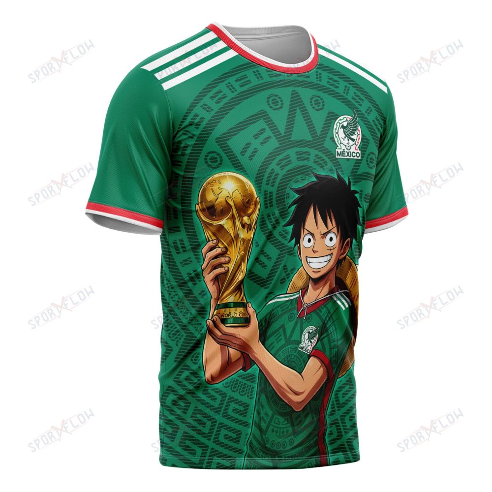 Mexico X Op Straw Hat Crew World Cup 2026 Champions All Over Print Jersey Shirt Hoodie - Image 2
