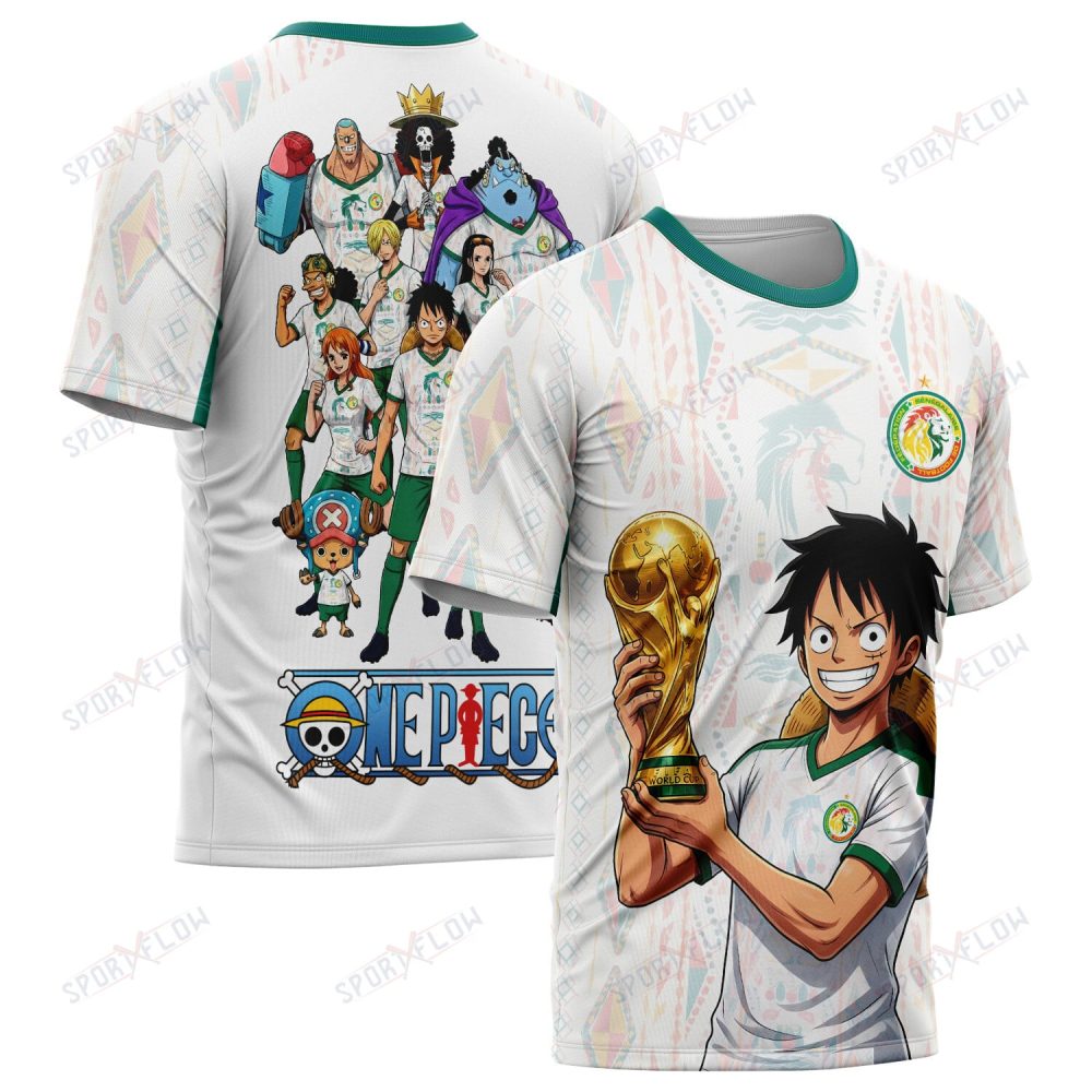 Senegal X Op Straw Hat Crew World Cup 2026 Champions All Over Print Jersey Shirt Hoodie