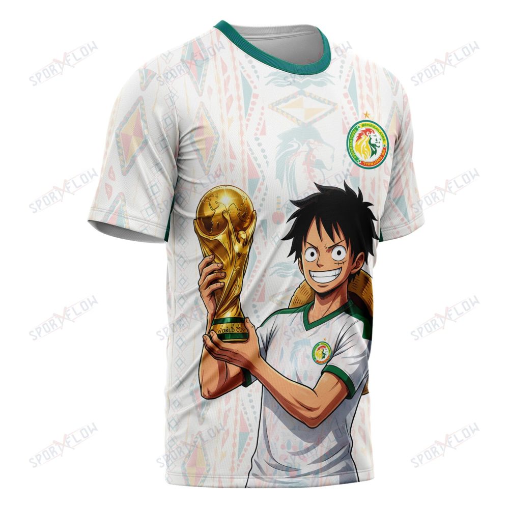 Senegal X Op Straw Hat Crew World Cup 2026 Champions All Over Print Jersey Shirt Hoodie - Image 2