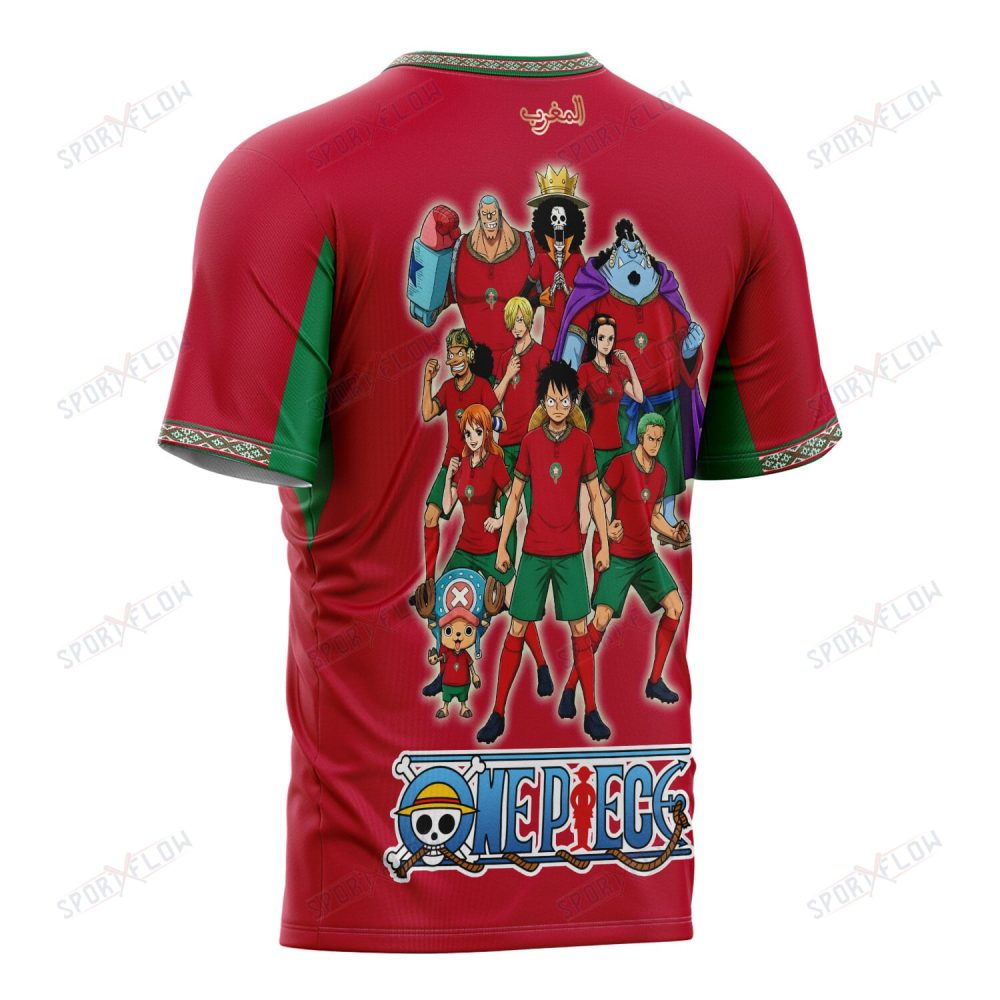 Morocco X Op Straw Hat Crew World Cup 2026 Champions All Over Print Jersey Shirt Hoodie - Image 3