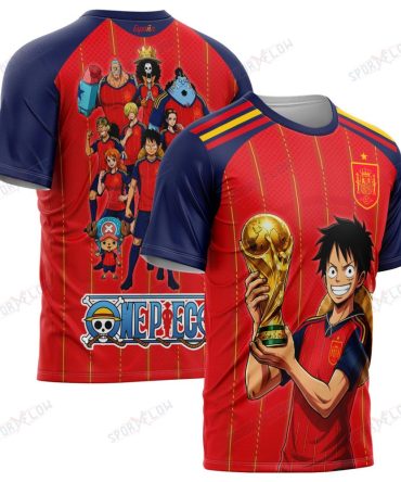 Spain X Op Straw Hat Crew World Cup 2026 Champions All Over Print Jersey Shirt Hoodie